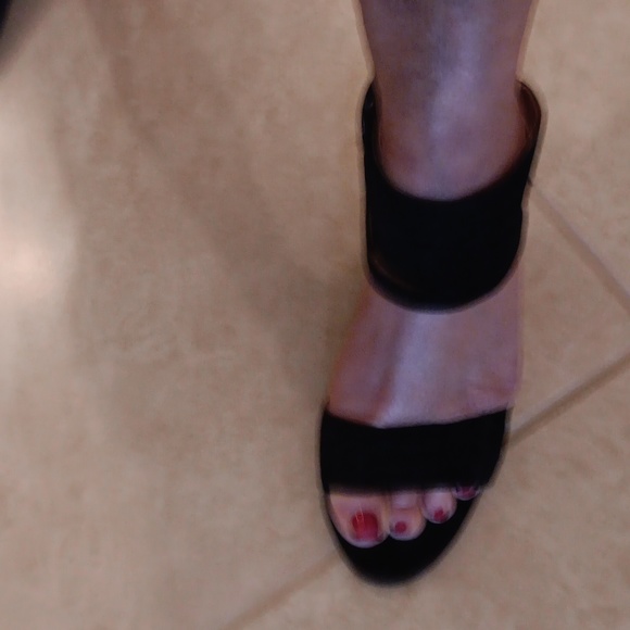 WomensEUC black suade size 5,sandal. - Picture 8 of 12